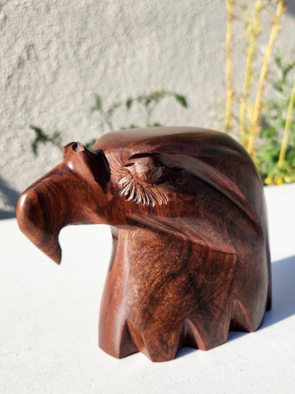 Vintage Hand-Carved Bald Eagle Golden Eagle America Wood Head Bust Figurine Amer